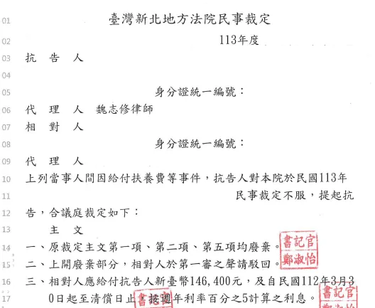 判決書或不起訴處分書影本，當事人資訊已遮隱