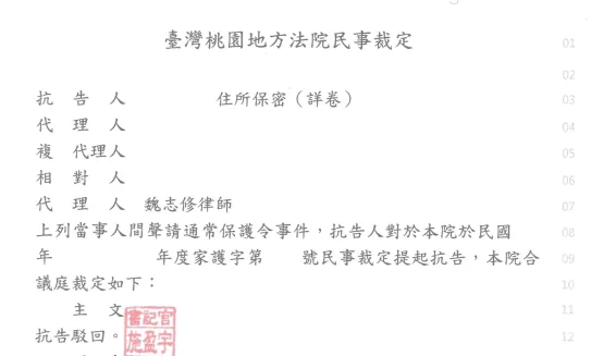判決書或不起訴處分書影本，當事人資訊已遮隱